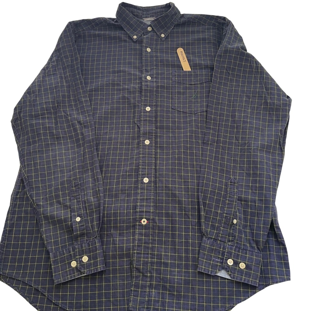 Nautica Mens Vintage Wear Authentic Clothing Plaid Long Sleeve Button Down Shirt - Picture 3 of 15